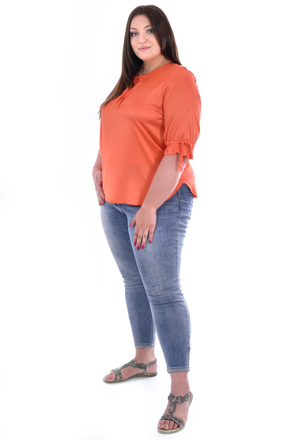 Bluzka FBZ1034 POMARAŃCZOWY gładki
