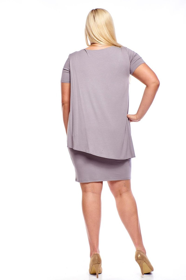 Sukienka FSU1001 SZARY