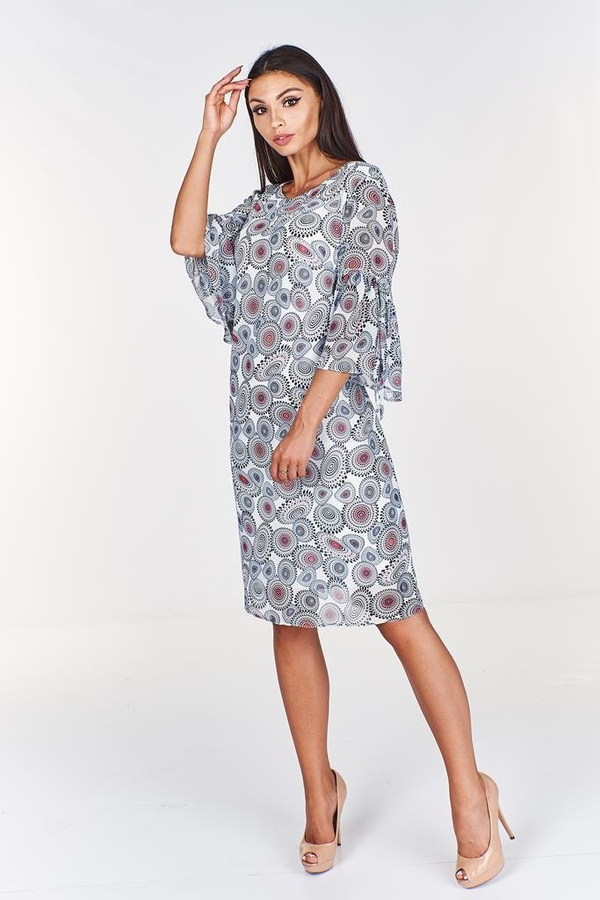 Sukienka FSU933 EKR I+ GRANATOWY