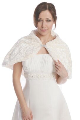 FET003 Fur Stole WHITE