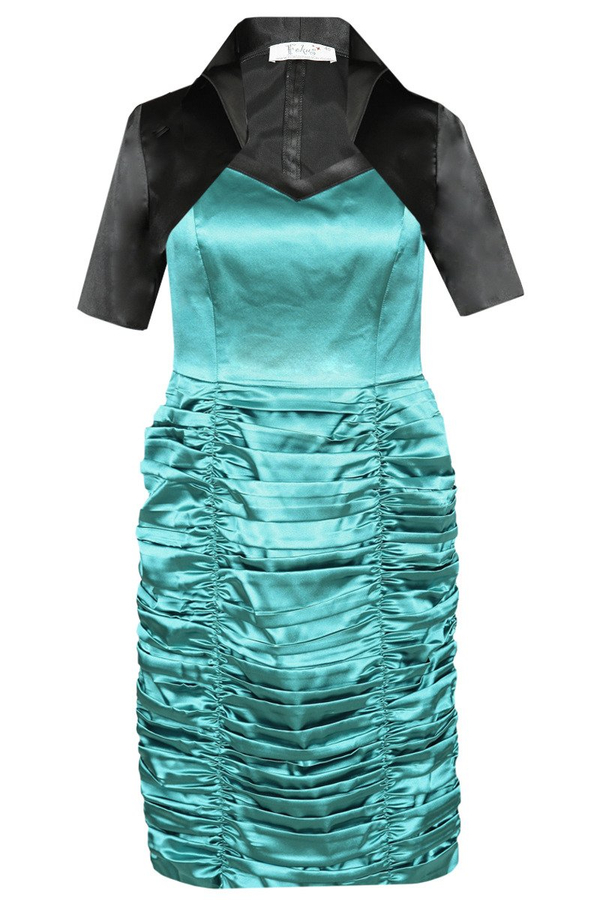 Sukienka FSU190 TURKUSOWY ŚREDNI