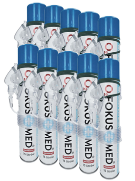 Tlen inhalacyjny FTL2 FokusMed NEUTRALNY 15L  - Zestaw 10 Sztuk