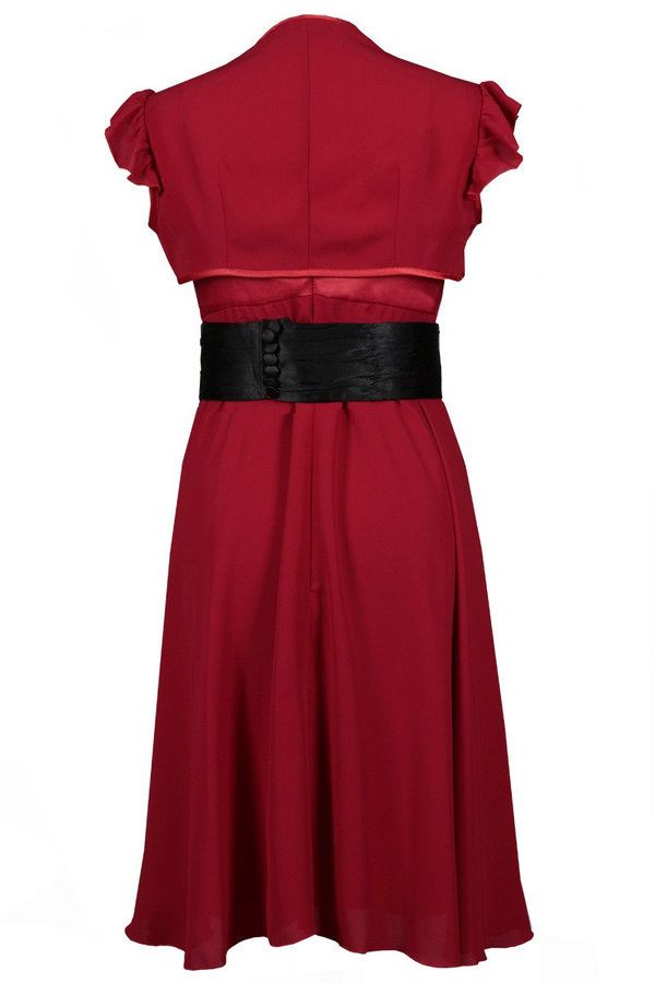 Sukienka FSU184 CZERWONY MOCNY