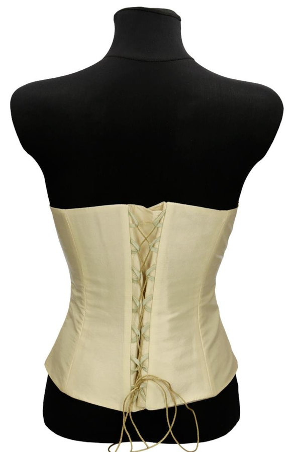 Gorset FGR042 SELEDYNOWY BLADY  tafta