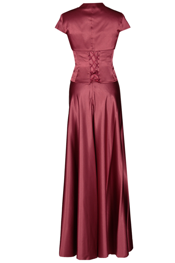 Sukienka FSU088 BORDOWY