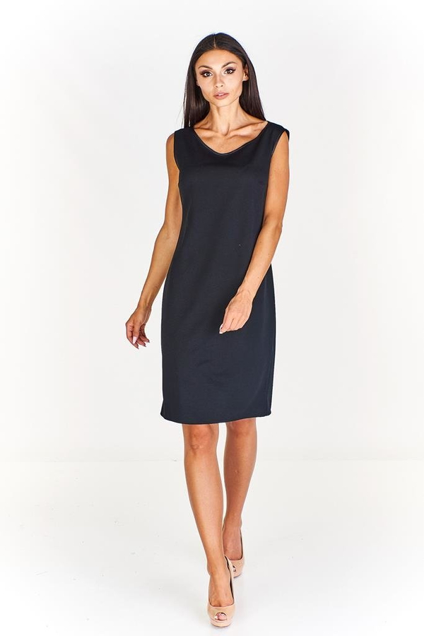 Sukienka FSU620  BIAŁY + CZARNY szachownica