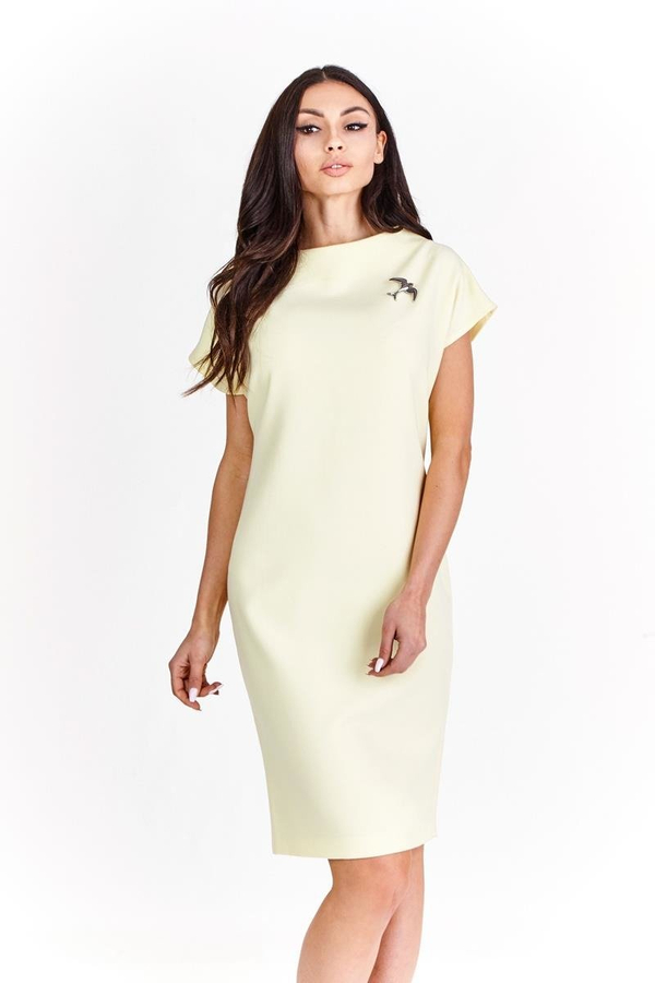 Sukienka FSU775 ŻÓŁTY JASNY