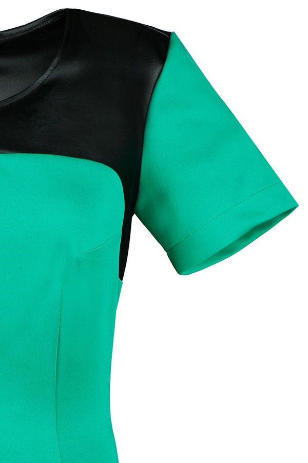 Sukienka FSU646 TRAWIASTY CIEMNY + CZARNY