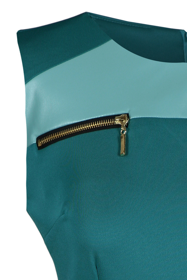 Sukienka FSU323 TURKUS CIEMNY