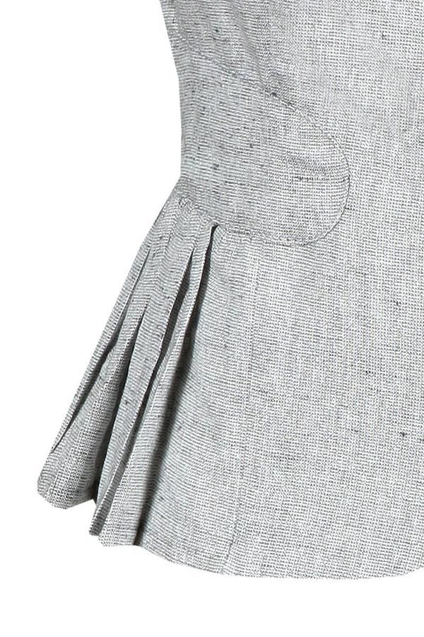 Żakiet FZA676 SZARY JASNY + SREBRNA NIĆ