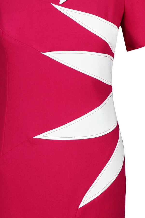 Sukienka FSU258 AMARANT ŚREDNI EKRI