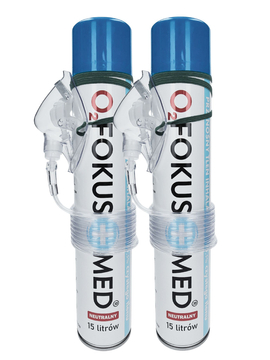 Tlen inhalacyjny FTL2 FokusMed NEUTRALNY 15L  - Zestaw 2 Sztuki