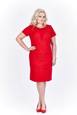 Sukienka FSU931  CZERWONY