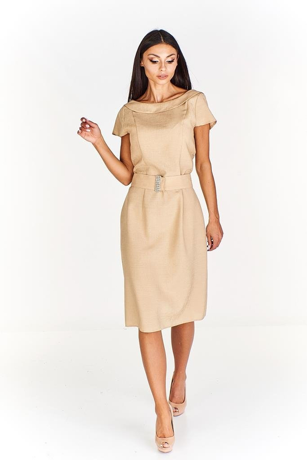 Sukienka FSU199 PIASKOWY