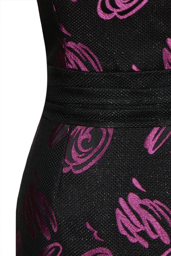 Garsonka FGA188 CZARNY AMARANTOWY ŚREDNI