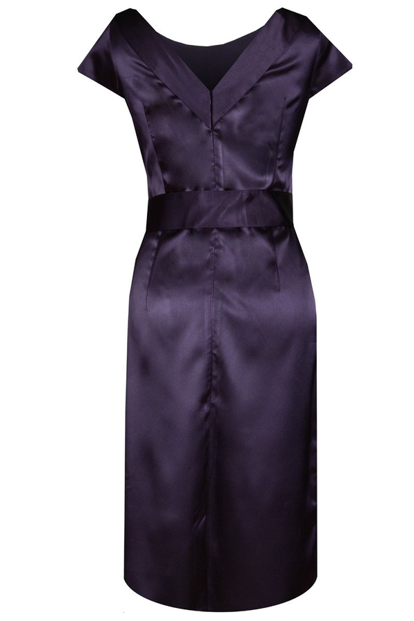 Sukienka FSU199 ŚLIWKOWY CIEMNY