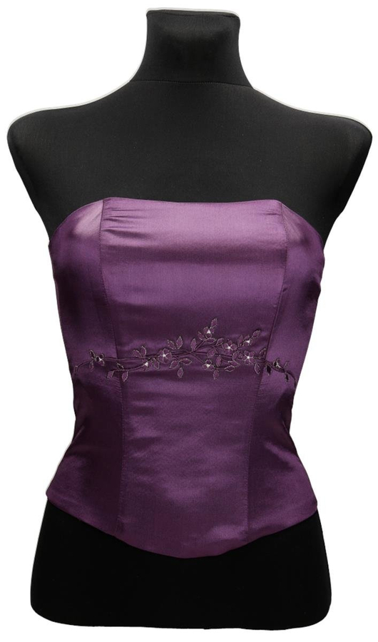 Gorset FGR042 ŚLIWKOWY CIEMNY