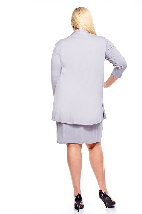 Sukienka FSU1010 SZARY JASNY