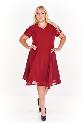 Sukienka FSU1047 BORDOWY