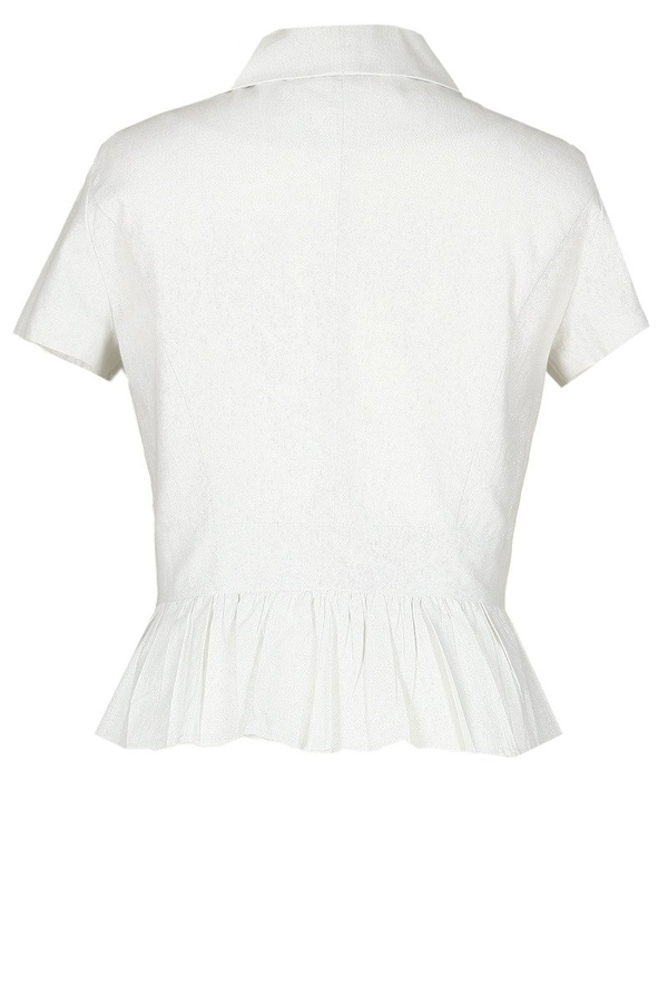 Żakiet FZA676 BIAŁY + SREBRNA NIĆ