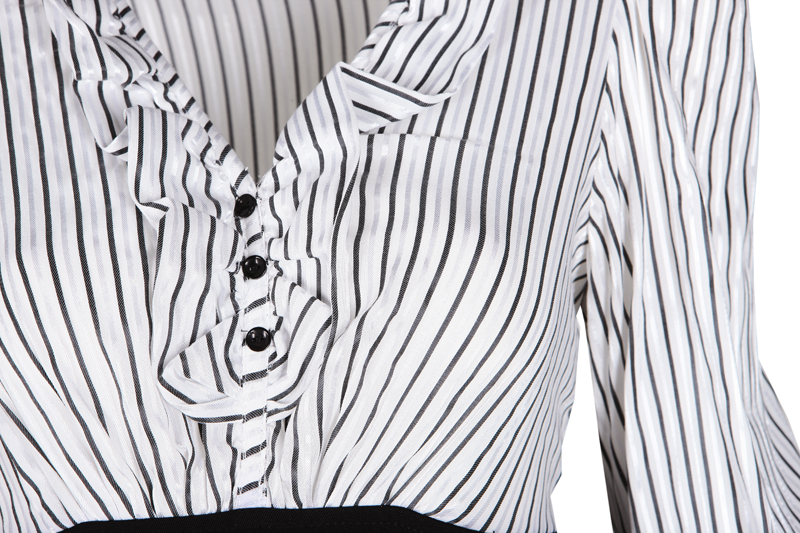 Sukienka FSU455 CZARNY BIAŁY