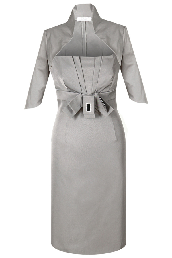 Sukienka FSU201 SZARY JASNY