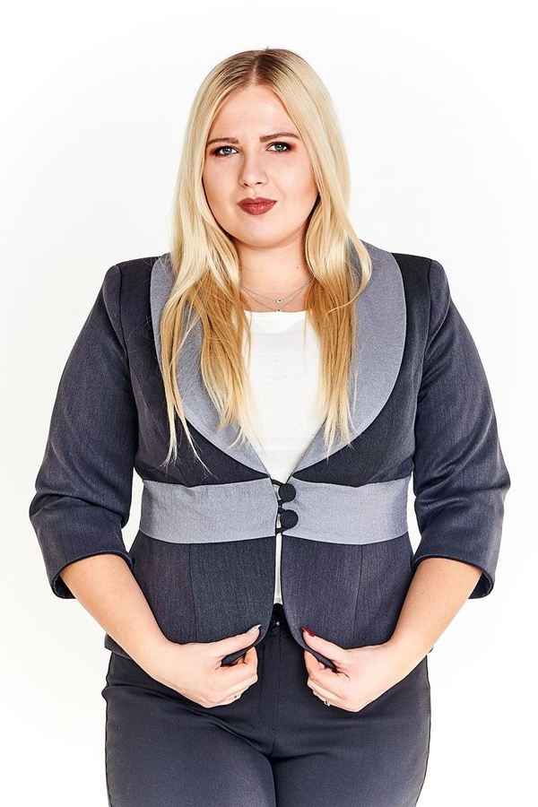 Żakiet FZA916 SZARY CIEMNY + SZARY JASNY