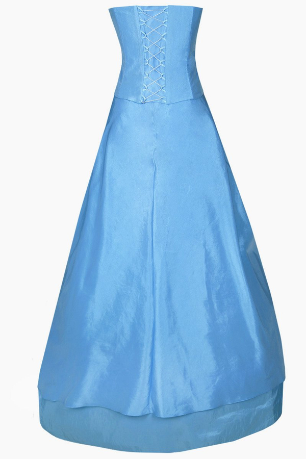 Sukienka FSU074 NIEBIESKI BIAŁY