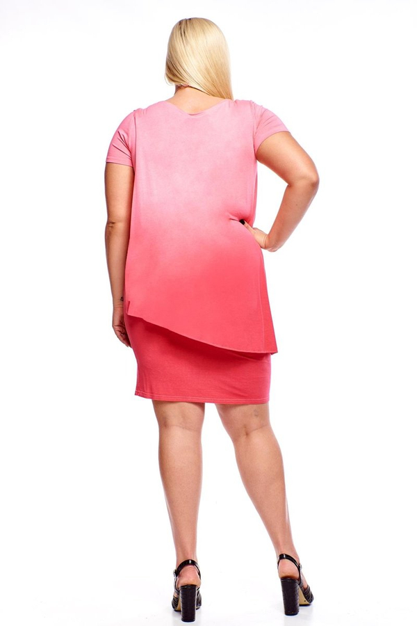 Sukienka FSU1001 MALINOWY ombre