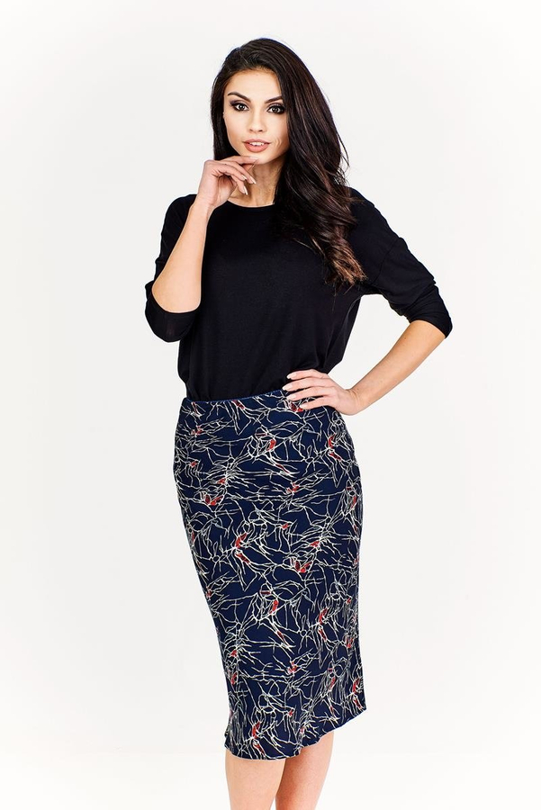 Spódnica FSP771 GRANATOWY wzór