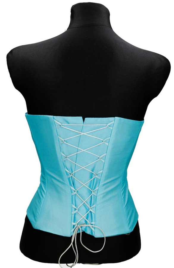 Gorset FGR042 TURKUSOWY ŚREDNI tafta