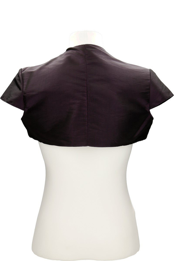 Bolerko FBL172 ŚLIWKOWY CIEMNY  tafta