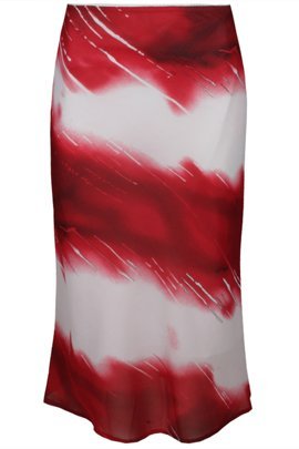 Spódnica FSP771 BIAŁY + MALINOWY