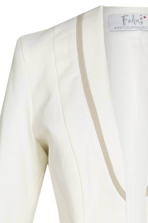 Żakiet FZA664 EKRI + BEŻOWY