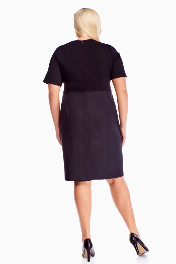 Sukienka FSU1022 GRAFITOWY CZARNY