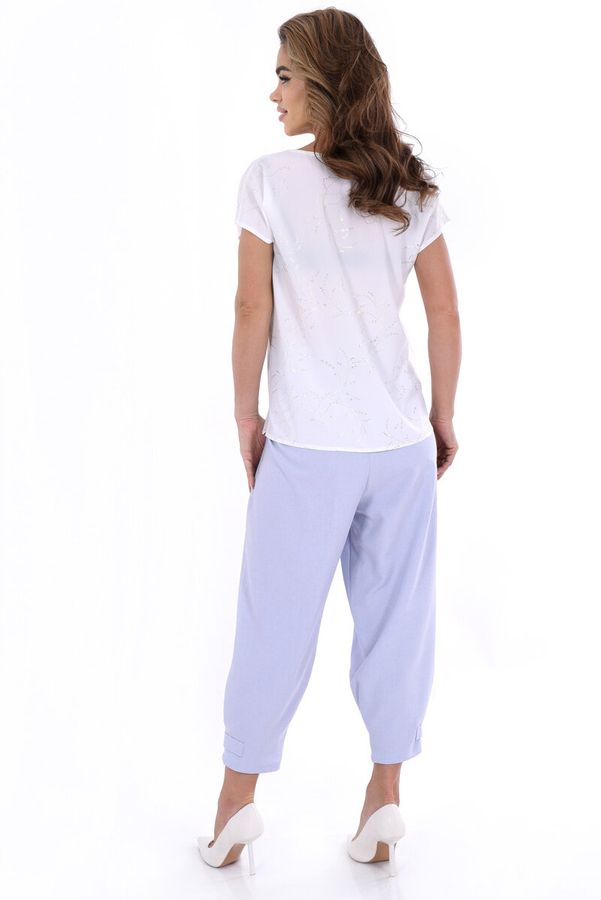 Bluzka FBZ873 EKRI złote przerywane linie