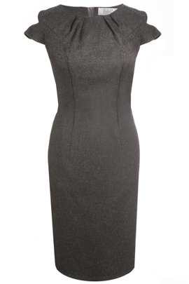 Sukienka FSU457 CZARNY + BRĄZOWY