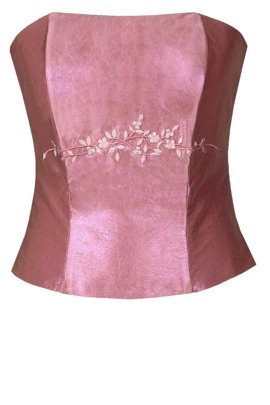 Gorset FGR042 RÓŻOWY ŚREDNI  tafta