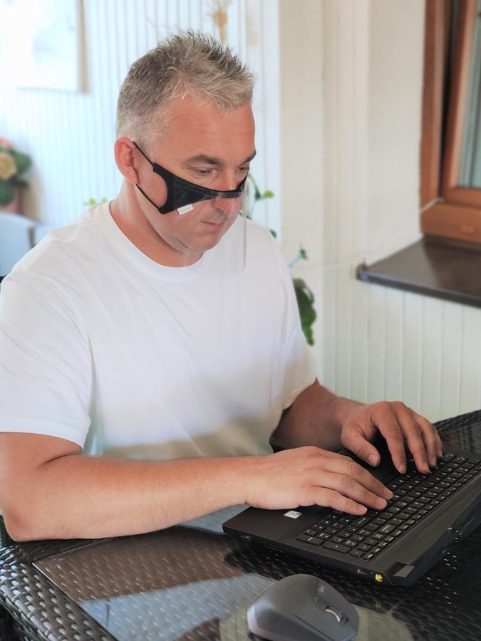 Półprzyłbica FokusMed mini przyłbica maska ochronna CZARNY A