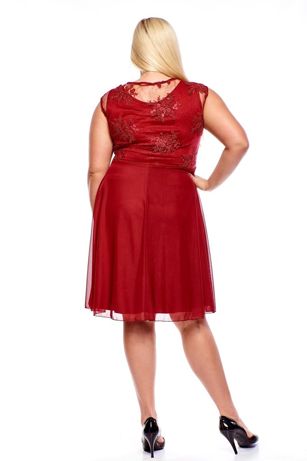 Sukienka FSU935 BORDOWY