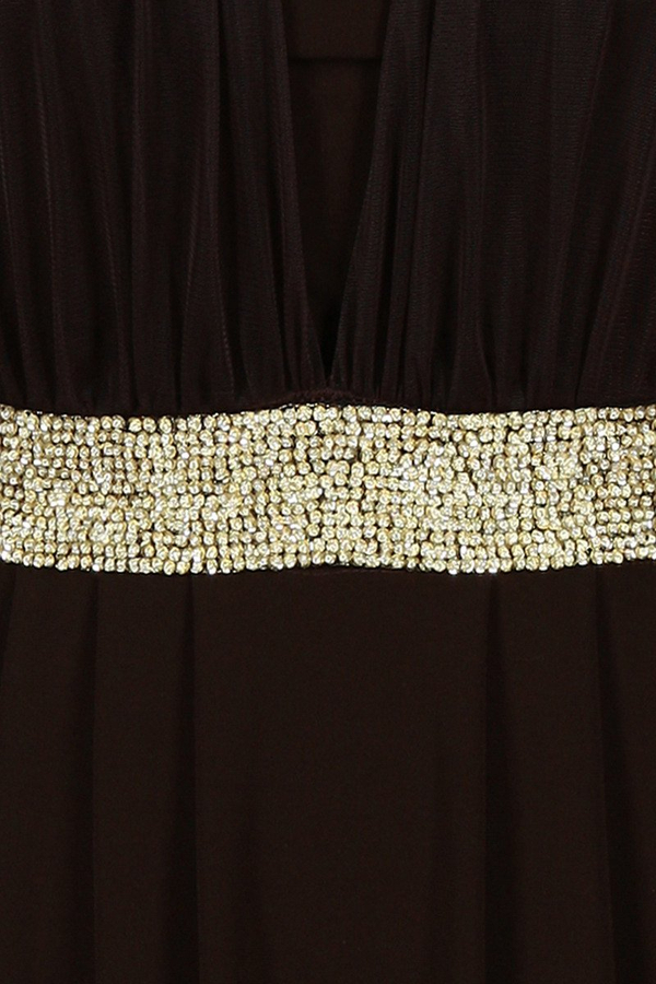 Sukienka FSU111 CZEKOLADOWY CIEMNY