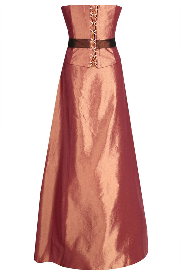 Sukienka FSU077 CEGLASTO POMARAŃCZOWY