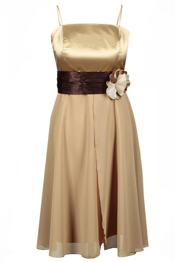 Sukienka FSU184 PIASKOWY CIEMNY