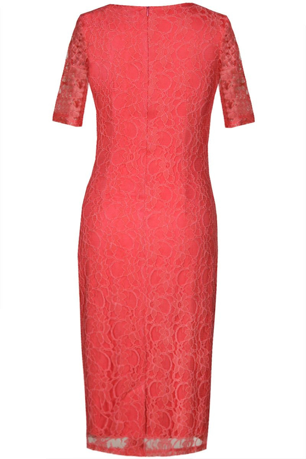 Sukienka FSU776 KORALOWY