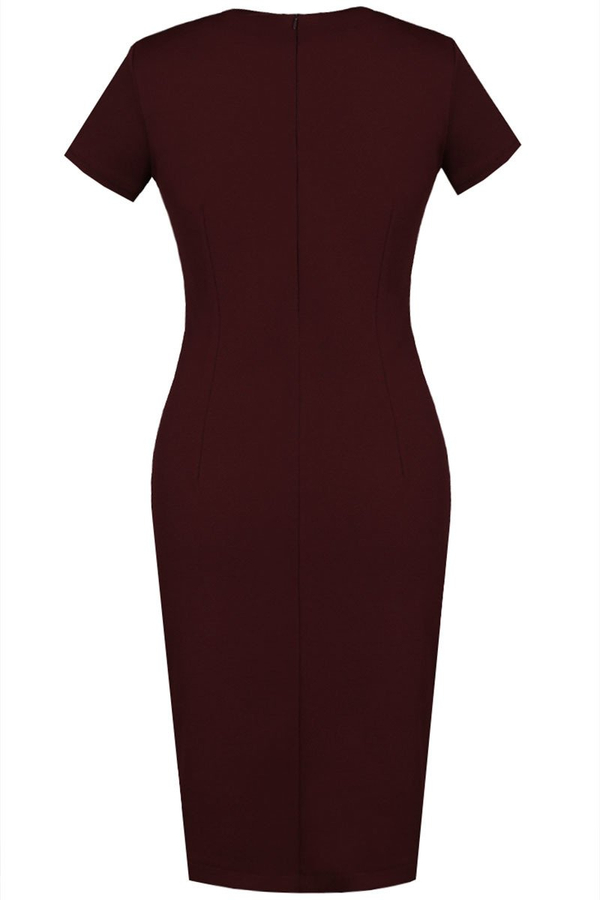 Sukienka FSU1113 BORDOWY