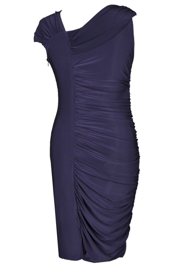 Sukienka FSU198 ŚLIWKOWY CIEMNY