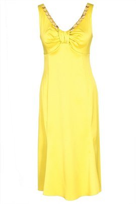 Sukienka FSU1033 ŻÓŁTY CIEMNY