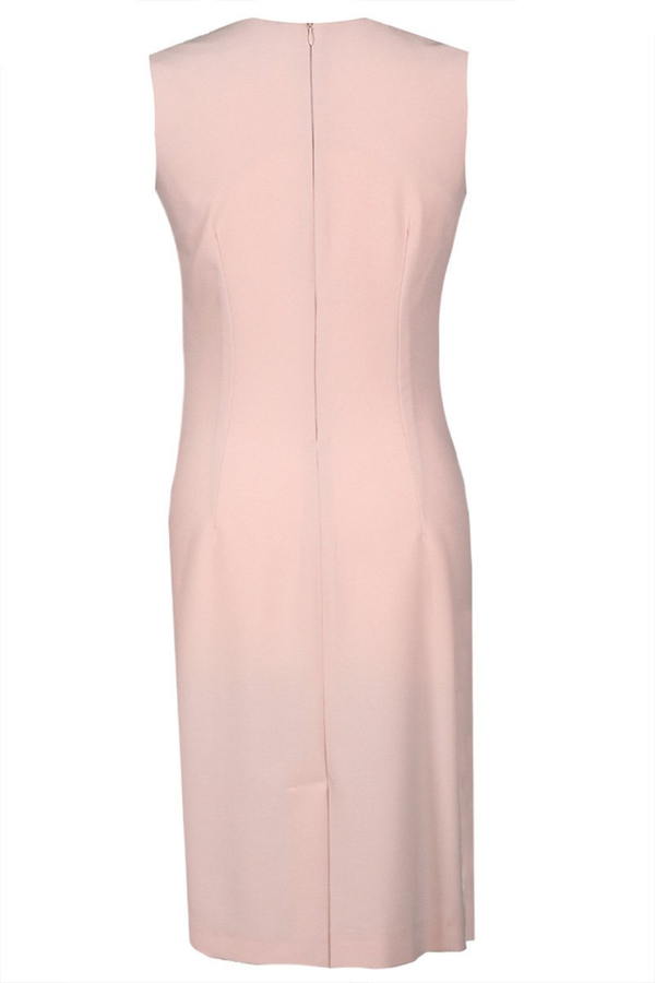 Sukienka FSU352 ŁOSOSIOWY JASNY  BEŻOWY CIEMNY