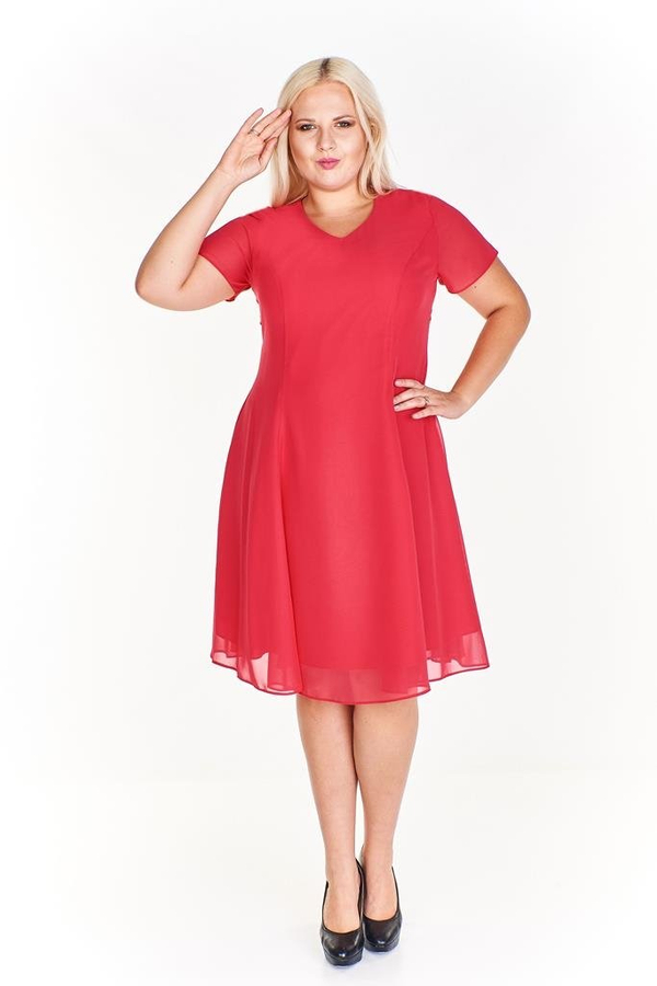 Sukienka FSU1047 MALINOWY