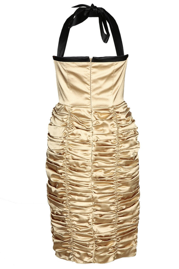 Sukienka FSU190 PIASKOWY CIEMNY